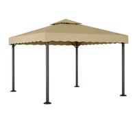 vidaXL Gazebo Tortora 3x3 m Alluminio e Acciaio