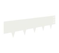 vidaXL Bordura per Prato 10 pcs 100 x 25 cm Acciaio Bianco,