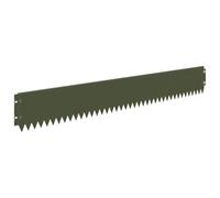 vidaXL Bordura per Prato 10 pcs 103 x 15 cm Acciaio Verde Oliva,