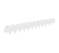 vidaXL Bordo per prato 10 pezzi 103 x 15 cm acciaio bianco,