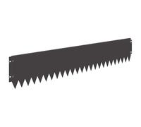 vidaXL Gazonrand 10 st 103 x 20 cm Staal Zwart