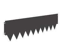 vidaXL Gazonrand 10 st 103 x 30 cm Staal Zwart