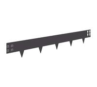 vidaXL Gazonrand 20 st 100 x 15 cm Staal Zwart