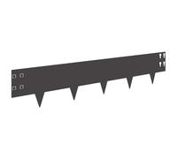 vidaXL Gazonrand 20 st 100 x 20 cm Staal Zwart
