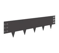 vidaXL Set di 20 bordi per prato in acciaio nero, 100 x 25 cm