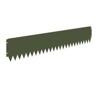 vidaXL Bordura per Prato 20 pcs 103 x 20 cm Acciaio Verde Oliva,