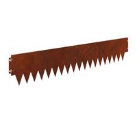 vidaXL Gazonrand 20 st 103 x 20 cm Staal Roestkleurig