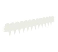 vidaXL Bordura per Prato 20 pcs 103 x 20 cm Acciaio Bianco,