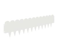 vidaXL Bordura per Prato 20 pcs 103 x 25 cm Acciaio Bianco,