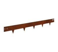 vidaXL Bordura per Prato 30 pcs 100 x 12 cm Acciaio Ruggine,