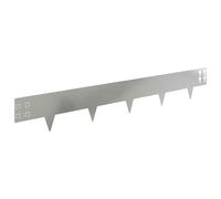 vidaXL Bordo per prato 30 pezzi 100 x 15 cm Acciaio Argento,