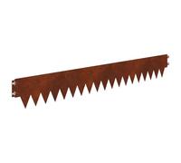 vidaXL Bordo da giardino 30 pezzi 103 x 15 cm in metallo arrugginito, bordo in acciaio moderno, decorazione del prato resistente alle intemperie, soluzione flessibile per la cura del prato, accessorio