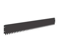 vidaXL Bordura per Prato 30 pcs 103 x 15 cm Acciaio Nero,