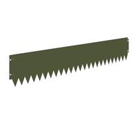 vidaXL Bordura per Prato 30 pcs 103 x 20 cm Acciaio Verde Oliva, Confine Giardino in Acciaio, Bordo Moderno e Flessibile per Sentieri, Barriera Resistente all'Umidità per Giardino