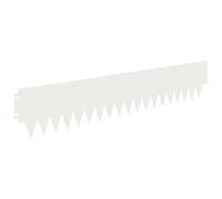 vidaXL Bordura per Prato 30 pcs 103 x 20 cm metallo Bianco, Bordatura in Acciaio Moderna, Resistente alle Intemperie, Decorazione per Giardino, Accessorio per Esterni