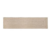 vidaXL Gebied Tapijt Natuurlijk en Wit 60 x 400 cm Jute
