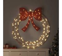 vidaXL Ghirlanda 150 LED Bianco caldo 121 x 121 x 10 cm PET
