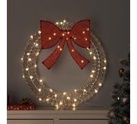 vidaXL Ghirlanda con 60 LED Bianco caldo 76 x 76 x 8 cm PET