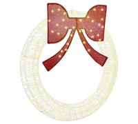 vidaXL Ghirlanda con luci a strisce a LED Bianco caldo 120 cm Acrilico, Salotto, Ghirlanda Natalizia Moderna, Decorazione Con Fiocco, Ornamentale LED, Esposizione Festiva, Dcor Casa