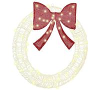 vidaXL Ghirlanda con luci a strisce a LED Bianco caldo 75 cm Acrilico, Salotto, Ghirlanda Natalizia Moderna, Decorazione Con Fiocco, Ornamentale LED, Esposizione Festiva, Dcor Casa