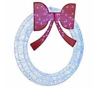 vidaXL Ghirlanda con luci a strisce a LED Blu 120 cm Acrilico, Salotto, Ghirlanda Natalizia Moderna, Decorazione Con Fiocco, Ornamentale LED, Esposizione Festiva, Dcor Casa
