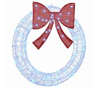 vidaXL Ghirlanda con luci a strisce a LED Blu 75 cm Acrilico, Salotto, Ghirlanda Natalizia Moderna, Decorazione Con Fiocco, Ornamentale LED, Esposizione Festiva, Dcor Casa