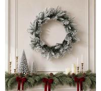 vidaXL Ghirlanda di Natale Bianco Diam. 50 cm PVC e PE