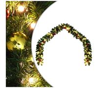 VIDAXL - Ghirlanda di Natale Decorata con Palline e Luci a LED 20 m