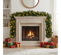 vidaXL Ghirlanda di Natale Verde 270 cm PVC 50 LED