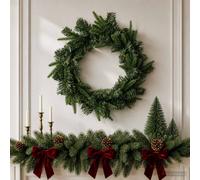 vidaXL Ghirlanda di Natale Verde Diam. 30 cm PVC e PE