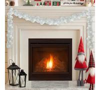 vidaXL Ghirlanda di Palline di Natale Bianco 186 cm Polistirolo