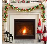 vidaXL Ghirlanda di Palline di Natale Multicolore 186 cm Polistirolo