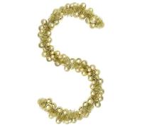 vidaXL Ghirlanda di Palline di Natale Oro 186 cm Polistirolo, Ghirlanda di Natale Leggera e Resistente, arredo Moderno per Soggiorno, Ufficio e corridoio