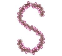 vidaXL Ghirlanda di Palline di Natale Rosa 186 cm Polistirolo, Ghirlanda di Natale Leggera e Resistente, arredo Moderno per Soggiorno, Ufficio e corridoio