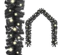 vidaXL Ghirlanda Natalizia con Luci a LED 10 m Nera