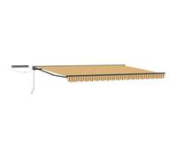vidaXL Giallo e Grigio 4 × 3.5 m Elettrico Retrattile Tenda Moderna Regolabile Tenda per Patio Esterno Ombra Affidabile