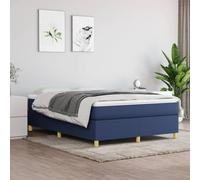 vidaXL Giroletto a Molle Blu 140x190 cm in Tessuto