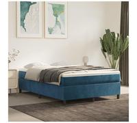 VIDAXL - Giroletto a Molle Blu Scuro 140x200 cm in Velluto - SPEDIZIONE GRATUITA