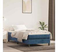 vidaXL Giroletto senza Materasso Blu Scuro 90x200 cm in Velluto