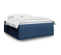 vidaXL Giroletto a Molle con Materasso Blu 180x200 cm in Tessuto