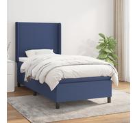 VidaXL Giroletto a Molle con Materasso Blu 80x200 cm inTessuto