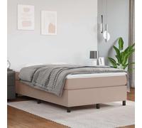 vidaXL Giroletto a Molle con Materasso Cappuccino 120x200cm Similpelle