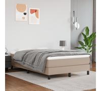 vidaXL Giroletto a Molle con Materasso Cappuccino 120x200cm Similpelle