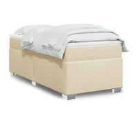 vidaXL Giroletto a Molle con Materasso Crema 100x200 cm in Tessuto