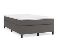 vidaXL Giroletto a Molle con Materasso Grigio 120x190 cm in Similpelle