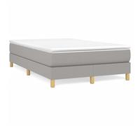 vidaXL Giroletto a Molle con Materasso Grigio Chiaro 120x190cm Tessuto