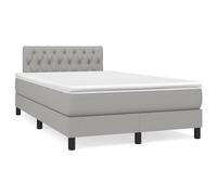 vidaXL Giroletto a Molle con Materasso Grigio Chiaro 120x190cm Tessuto