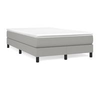 vidaXL Giroletto a Molle con Materasso Grigio Chiaro 120x190cm Tessuto
