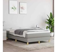vidaXL Giroletto a Molle con Materasso Grigio Chiaro 120x200cm Tessuto