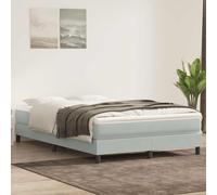 vidaXL Giroletto a Molle con Materasso Grigio Chiaro 160x220cm Velluto